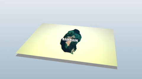Bahrain Map Unfolding Stock Footage 284500764