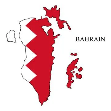 Bahrain map vector illustration. Global economy. Famous country. Middle east Stock Illustration