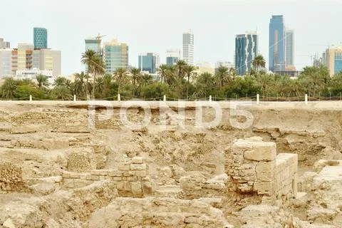 Bahrain National Castle, United Nations World Heritage Site Stock Photos