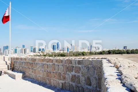 Bahrain National Castle, United Nations World Heritage Site Stock Photos