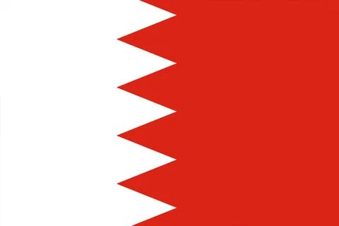 Bahrain National Flag Stock Illustration