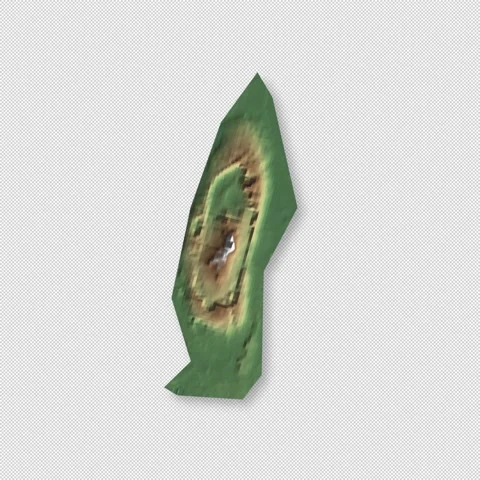 Bahrain Rotating 3D Relief Map Seamless Loop, Alpha Channel 4K 스톡 동영상 340725440