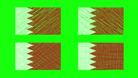 Bahrain Scribble Animation on Green Screen Background. Looping seamless ani.. Stock Footage 241575500