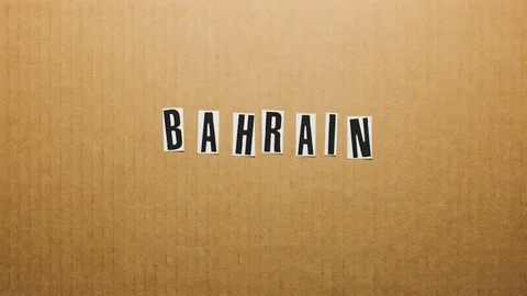 Bahrain title stopmotion opener Stock Footage 102450218