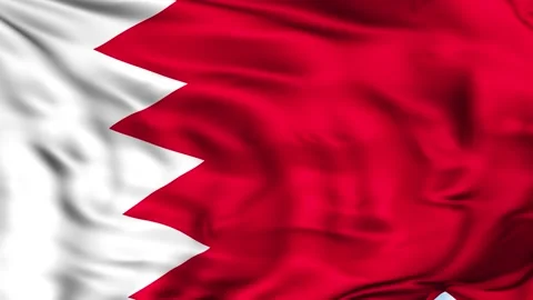 Bahrain Waving Flag Background Video stock 204133959