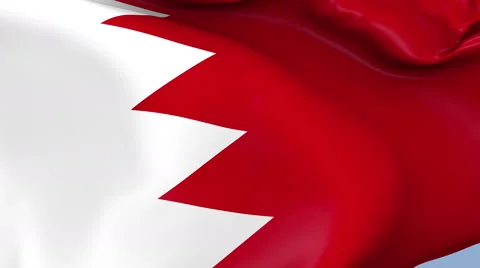 Bahrain Waving Flag Background Loop Stock Footage 64235218