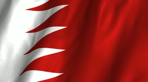 Bahrain Waving Flag Stock Footage 12240041
