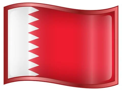 Bahraini flag icon. Illustration