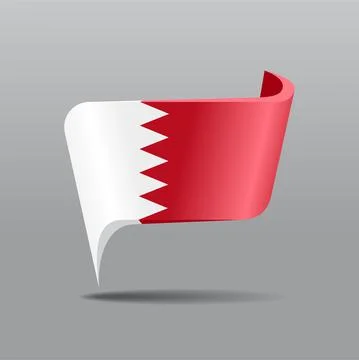 Bahraini flag map pointer layout. Vector illustration. Stock Illustration