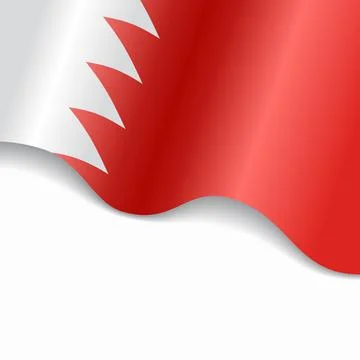 Bahraini flag wavy abstract background. Vector illustration. Stock Illustration