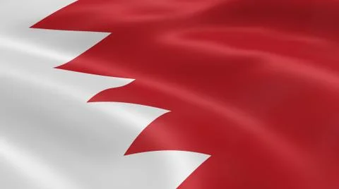 Bahraini flag in the wind Foto stock