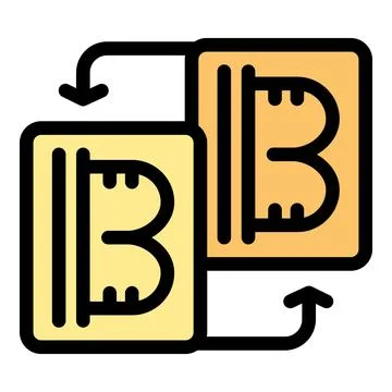 Baht currency exchange converting transferring sending receiving trading cryp Stock Illustration