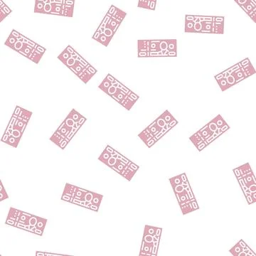 Baht thb glyph seamless pattern Stock Illustration