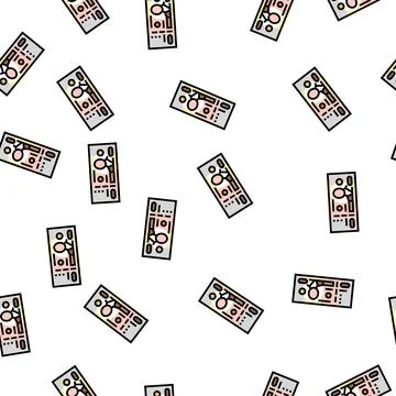 Baht thb vector seamless pattern Stock Illustration