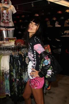 Bai ling.bai ling visits the ed hardy outlets.held at ed hardy coporate offic Stock Photos