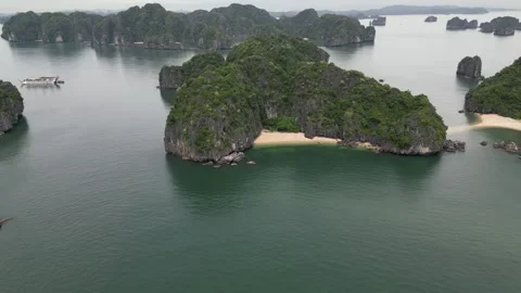Bai Tu long bay, 4k aerial footage Stock Footage 287433197