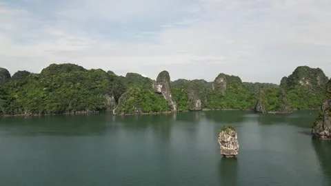 Bai Tu long bay, 4k aerial footage Stock Footage 287434161