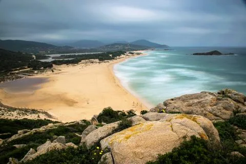 Baia Chia beach 스톡 사진