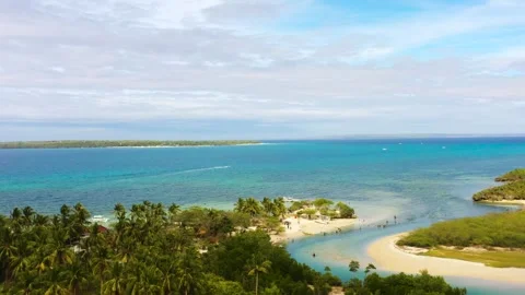 Baigad Lagoon in Bantayan, Cebu. Philippines. Stock Footage 280010452