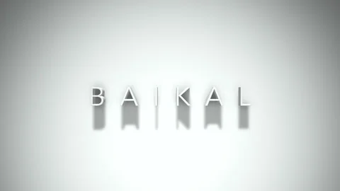 Baikal 3D title animation with shadows on a white background Stock-Footage 296000073