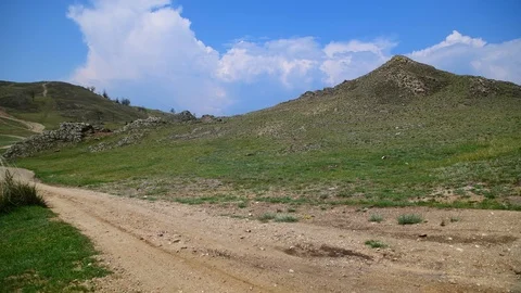 Baikal clouds timelapse Stock Footage 91717603