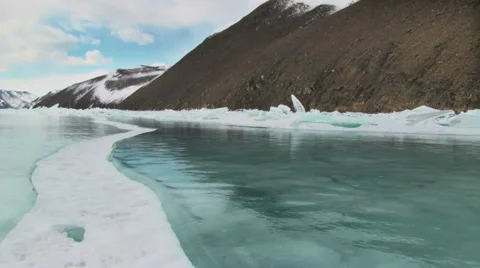 Baikal ice, slider Video stock 45889094