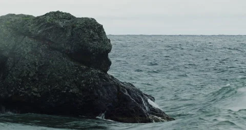 Baikal storm. Rock. Stock Footage 168665212