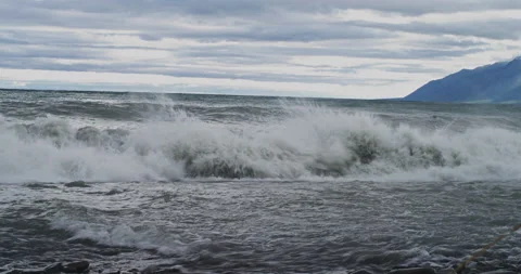 Baikal storm. Shore. Stock Footage 168719608