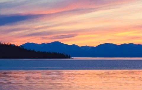 Baikal sunset Stock Photos