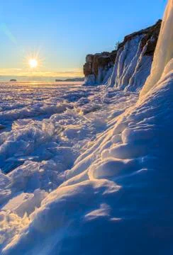 Baikal in winter Foto stock