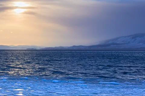 Baikal winter Stock Photos