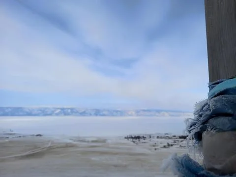 Baikal in the winter Stock Photos