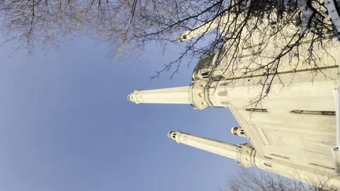 Baiken Mosque. Winter. Almaty Stock Footage 259989784