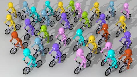 Baikers color Illustrazione stock