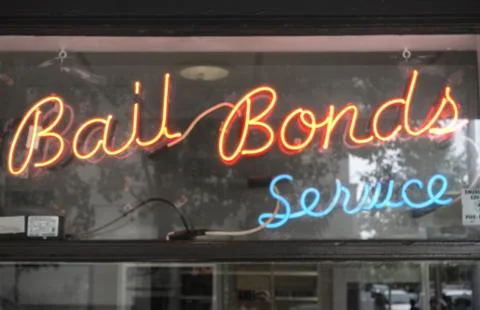 Bail bond sign Stock Photos