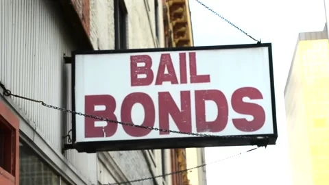 Bail Bonds Signage Outdoors Building Vídeo Stock 135704551