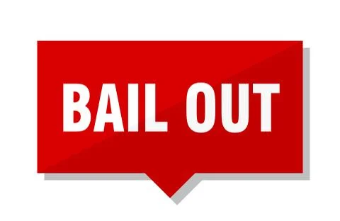 Bail out red tag Stock Illustration
