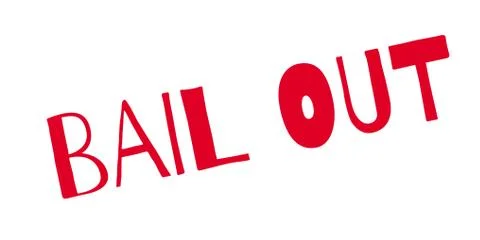Bail Out rubber stamp Stock Illustration