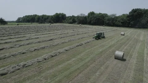 Bailer Angled Fly By Stock Footage 158331602