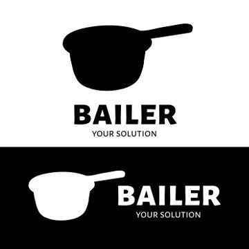 Bailer vector logo. Brand logo in the shape of a bailer Stock Illustration