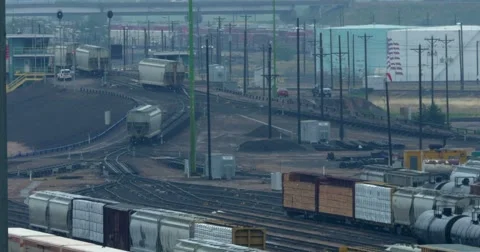 Bailey Yard Hump Hill Time Lapse. Editorial Use Only. Stock Footage 64724817