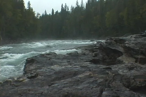 Bailey's Chute Waterfall Stock Footage