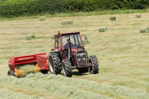 Bailing Hay Stock Photos