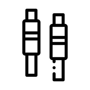 Bails Icon Vector Outline Illustration Illustrazione stock
