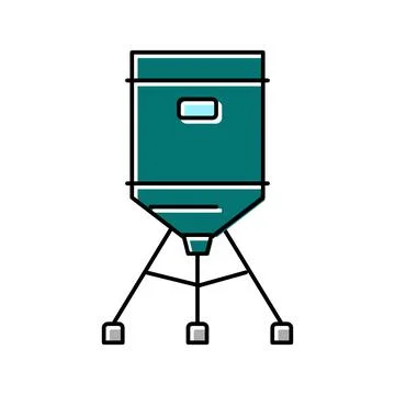 Bait feeder color icon vector illustration Stock Illustration