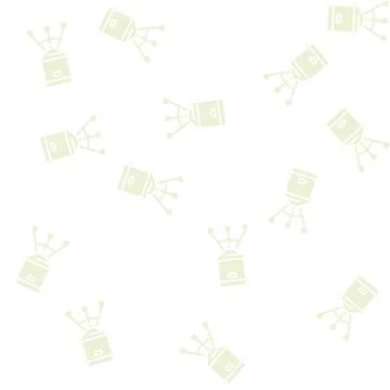 Bait feeder glyph seamless pattern Stock Illustration