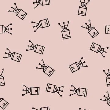 Bait feeder line seamless pattern Stock Illustration