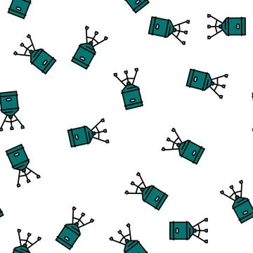 Bait feeder vector seamless pattern Stock Illustration