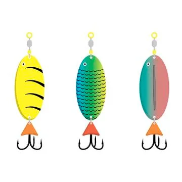 Bait fish on a white background Stock Illustration
