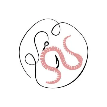 Bait worm. Stock Illustration